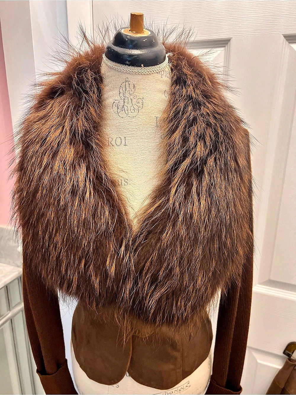 Cache Brown Leather Jacket Size XS